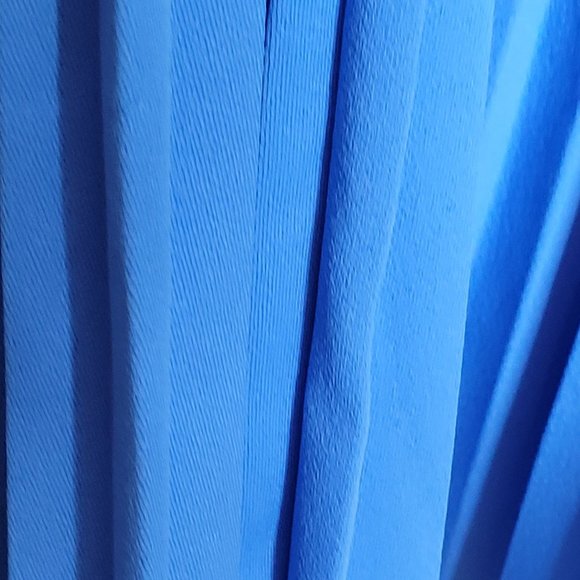 Vintage Dress Polyester Diolen Made in Europe Sz 44 Pleated Skirt Zip Back Belt - Picture 13 of 13